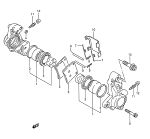 GSX1100 Передний суппорт тормозной