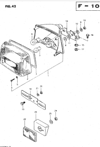 GSX750 Задний комбинированный сигнал
