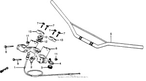 XL500S Handlebar + top bridge