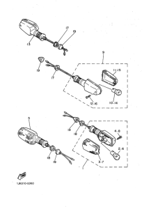 SRX400 Rear flasher light assy