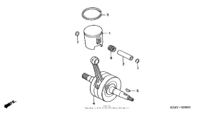 CR125R Коленчатый вал и поршни