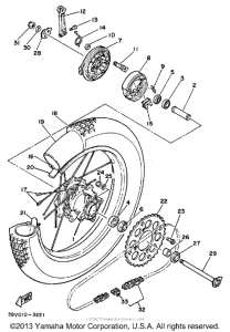 TY350N Переднее колесо