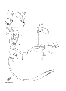 XV1900A Steering handle & cable