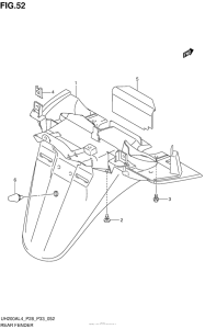 UH200 Задний бампер