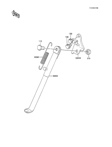 KX100 Подножка