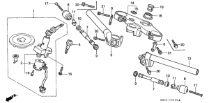 CBR900RR Handle pipe / top bridge