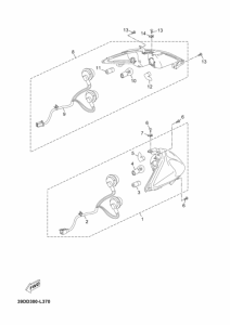 YP125R Taillight unit ass`y