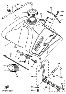 TT250R Топливный бак