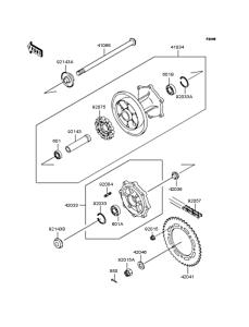 BJ250 Заднее колесо и цепь