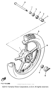 XJ700XN Переднее колесо