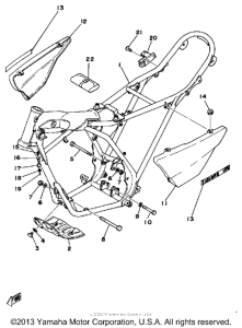 DT125E Frame-side cover