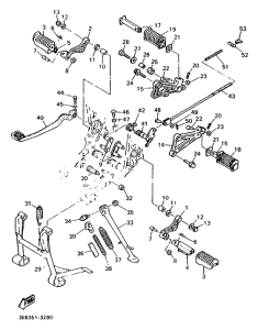 SR500 Stand. footrest