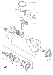 RM125 Вал коленчатый
