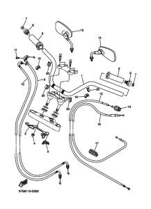 XVS1100AT XVS11ATV Рулевой рычаг и кабель