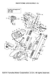 YM1S Front fork and handle a