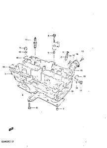 GSX400 Головка цилиндров