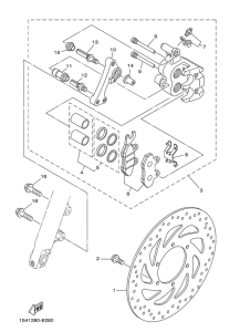 YBR250 Передний суппорт