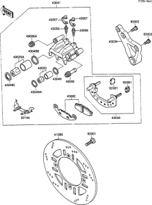 ZX600 Rear brake(zx600c-000001-004059)