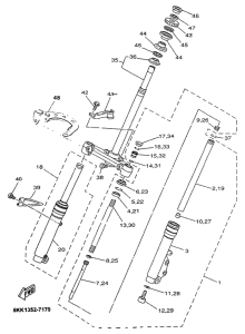 YN100 Передняя вилка