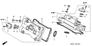 VFR800 Крышка головки цилиндров