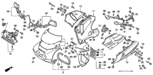 VFR400R Cowling comp