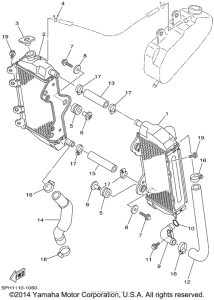 WR250F Радиатор и Патрубки