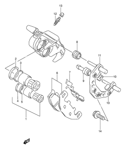 GS500 Передний суппорт