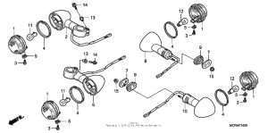 VT750DCA A Задний фонарь