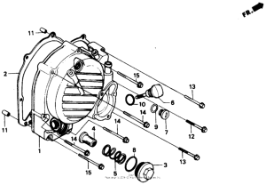 CH150D Крышка картера правая