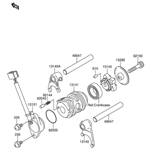 DR-Z110 Переключение / вилка переключения