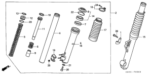 ATC250ES Вилка передней оси