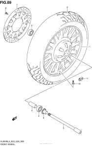 VL800B Переднее колесо