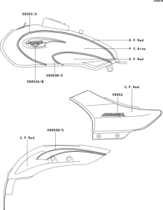 BN125 Наклейки (red / gray)