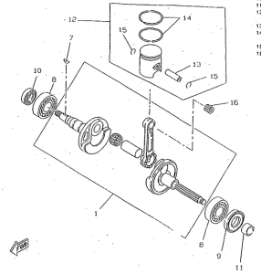 CW50RSP Коленчатый вал и поршни