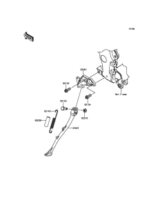 ZX1400 Подножка