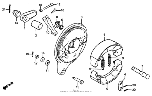 CB750SC Задний тормоз