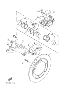 TDM850 Задний суппорт