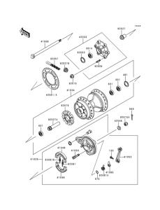 KL250 Задняя ступица колеса
