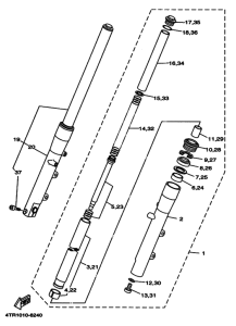 XVS400 ﾌﾛﾝﾄﾌｵｰｸ 1