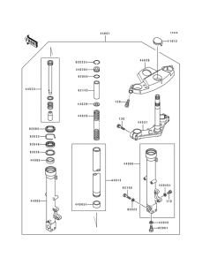 ZX600 Вилка передней оси