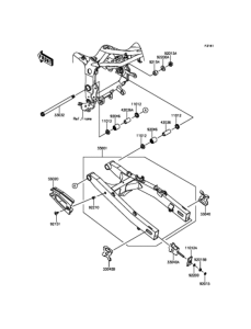 BX250 スイングアーム