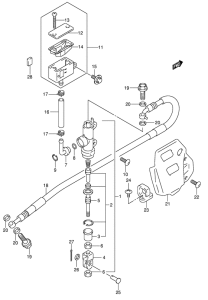 DR-Z400 Задний тормозной цилиндр