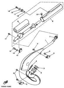 YZ250 Выхлопная система
