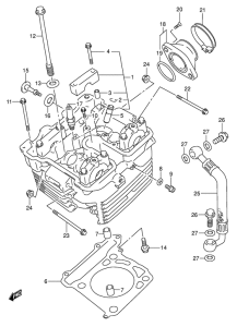 DR-Z250 Головка цилиндров