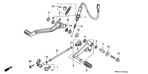 NTV650 Brake pedal assy