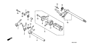 NTV650 Вилка переключения передач