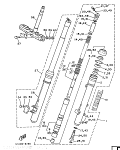 YZ250 Передняя вилка
