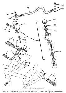 TZ250H Задний торм цилиндр