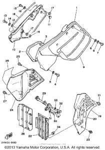 YZ125U Боковые обтекатели