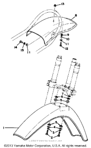 YZ400C Крыло переднее и задние